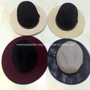 Fashion Fake Wool Contrast Colour Fedora Hat